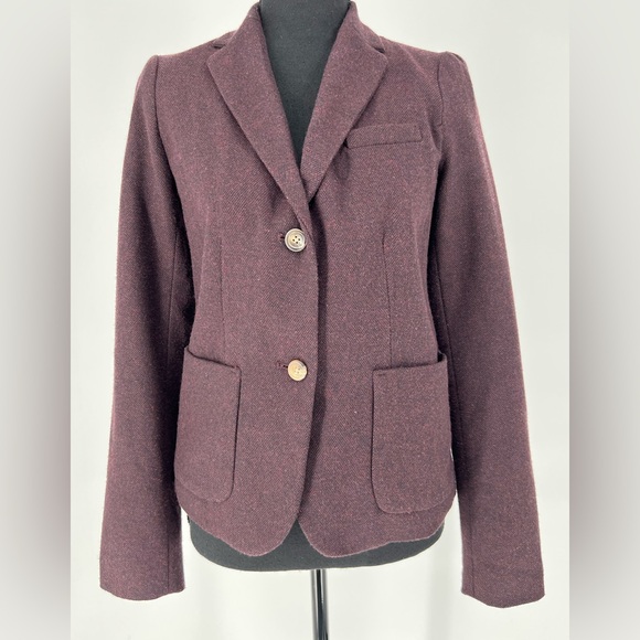 GAP THE‎ ACADEMY BLAZER CLASSIC IN RED PLUM FULLY LINED - Picture 1 of 5